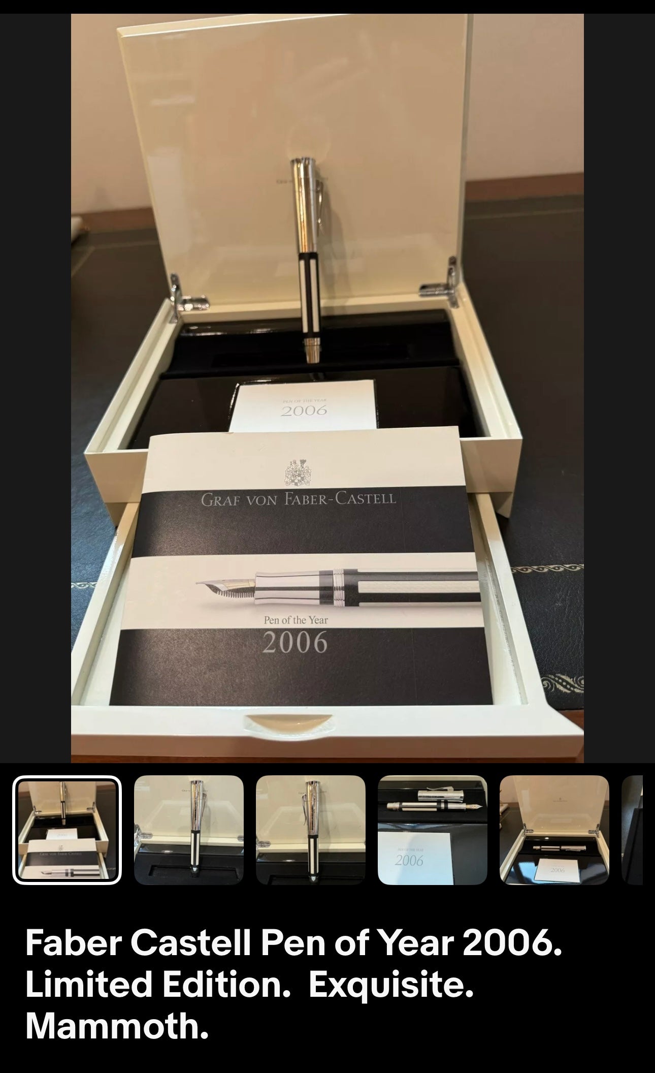 Faber Castell Pen of Year 2006. Limited Edition. Exquisite. Mammoth. Free shipping.