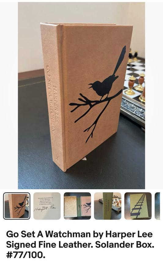 Go Set A Watchman by Harper Lee Signed Fine Leather. Solander Box.  #77/100.