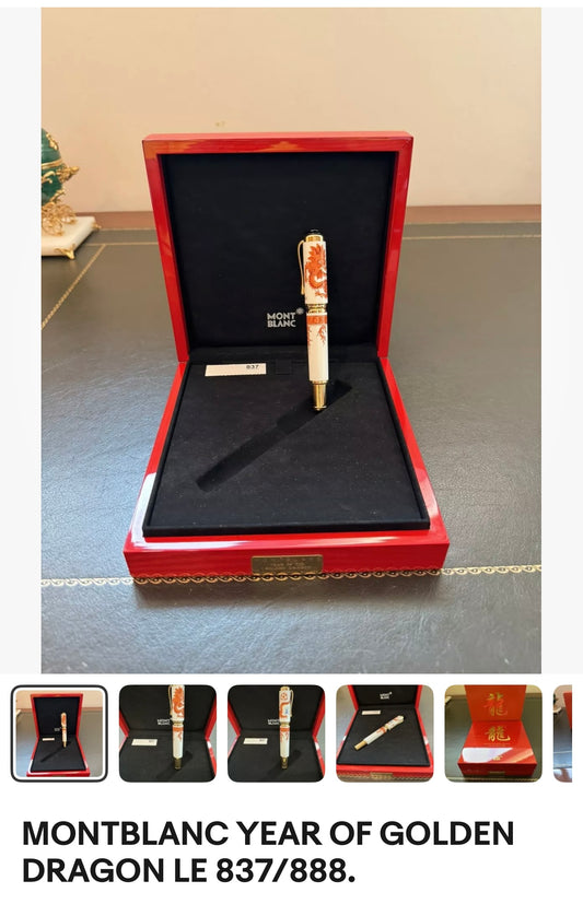 MONTBLANC YEAR OF GOLDEN DRAGON LE 837/888. Free shipping.